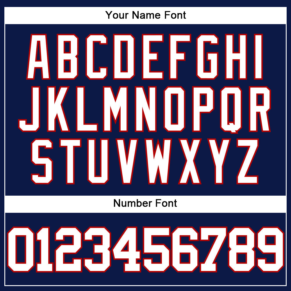 Custom Navy White-Red Authentic Baseball Jersey - Sky-Custom