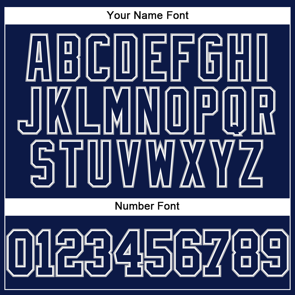 Custom Navy White-Gray Authentic Baseball Jersey - Sky-Custom