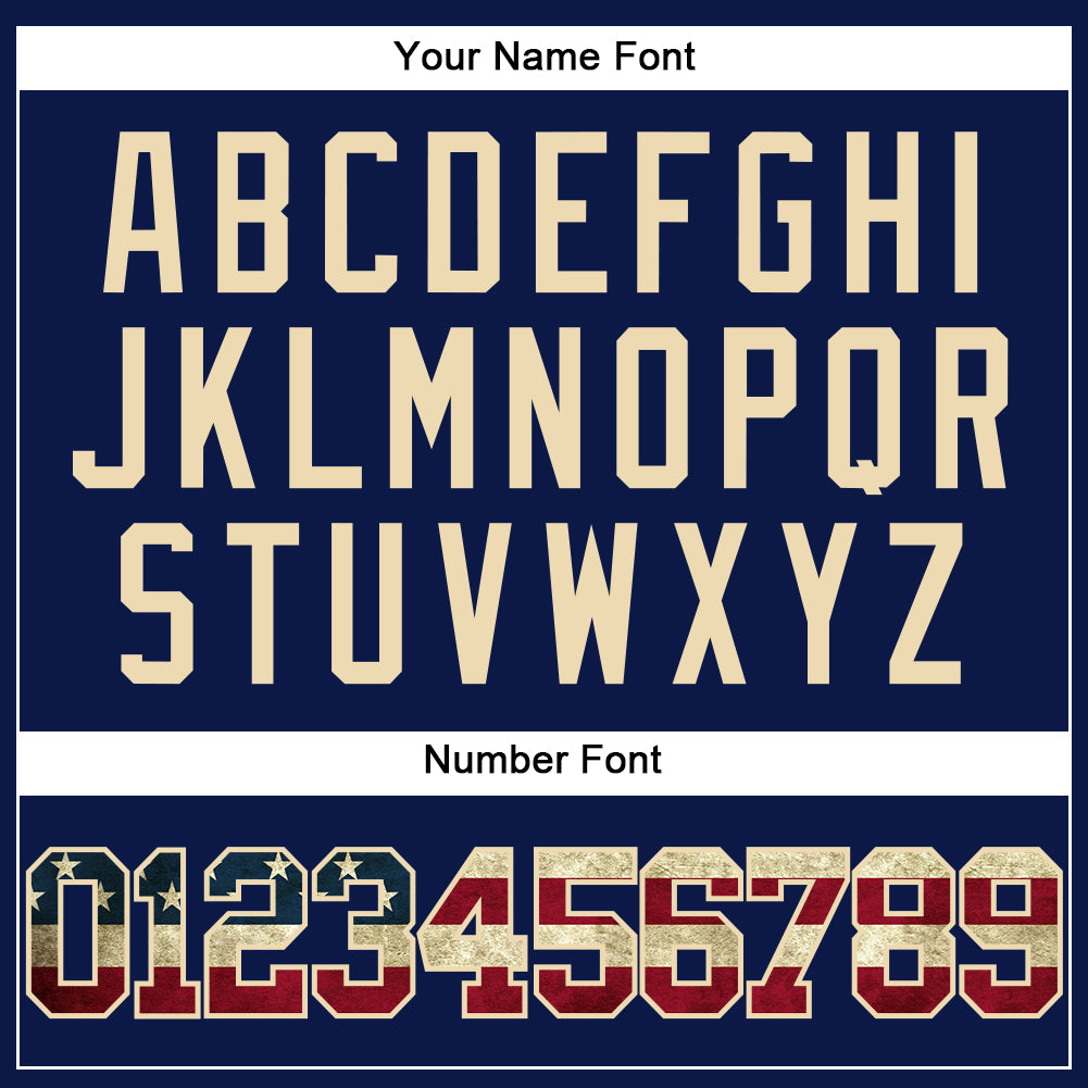 Custom Navy Vintage USA Flag City Cream-Crimson Authentic Baseball Jersey - Sky-Custom