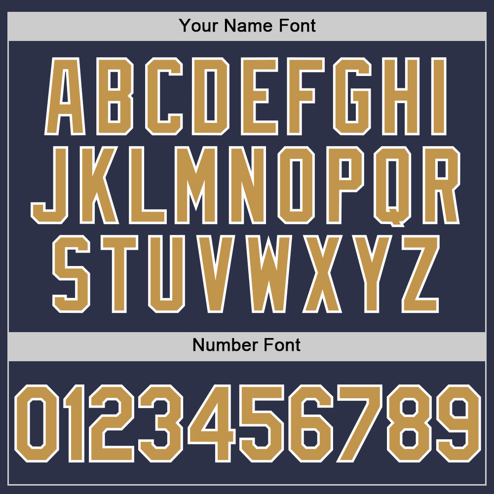 Custom Navy Old Gold-White Authentic Throwback Baseball Jersey - Sky-Custom