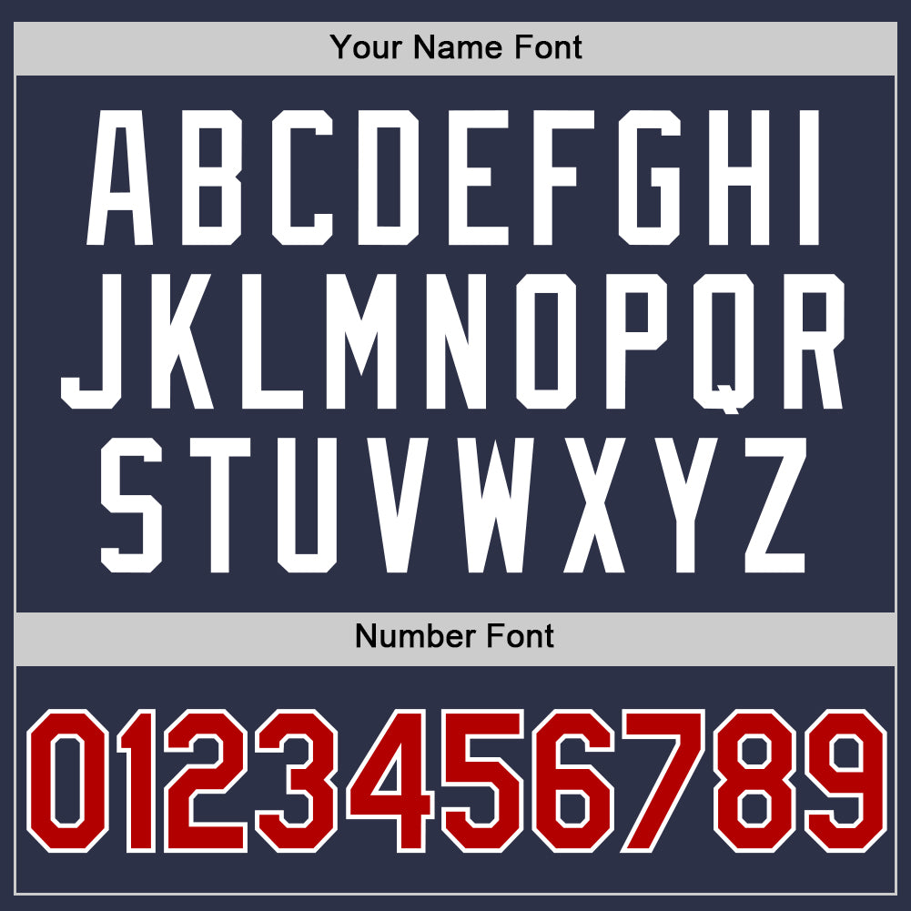 Custom Navy Red-White Authentic Throwback Baseball Jersey - Sky-Custom