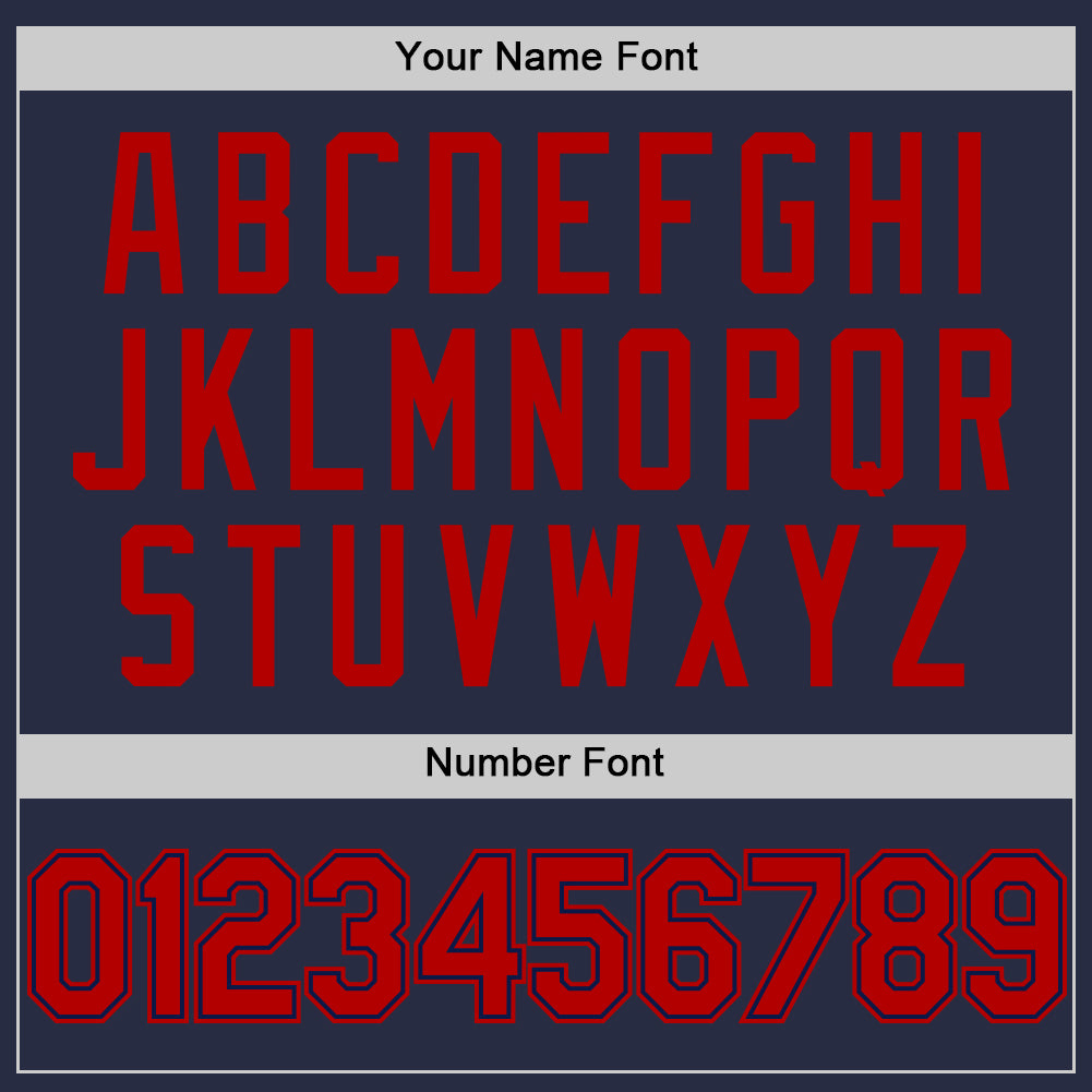 Custom Navy Red Mesh Authentic Throwback Baseball Jersey - Sky-Custom