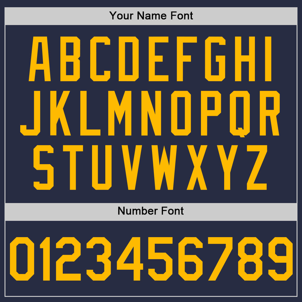 Custom Navy Gold Mesh Authentic Throwback Baseball Jersey - Sky-Custom