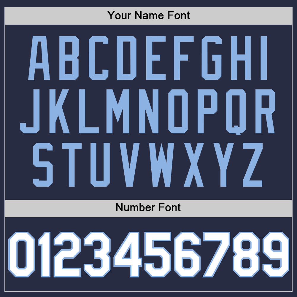 Custom Navy White-Light Blue Mesh Authentic Throwback Baseball Jersey - Sky-Custom