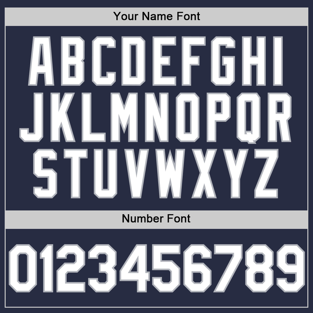 Custom Navy White-Gray Mesh Authentic Throwback Baseball Jersey - Sky-Custom