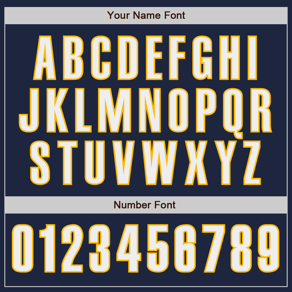 Custom Navy White-Gold Authentic Baseball Jersey - Sky-Custom