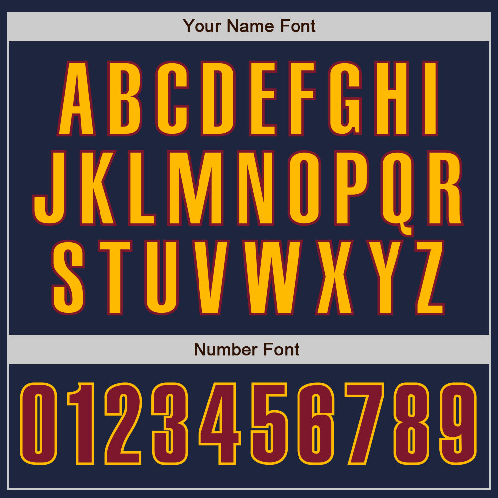 Custom Navy Crimson-Gold Authentic Baseball Jersey - Sky-Custom