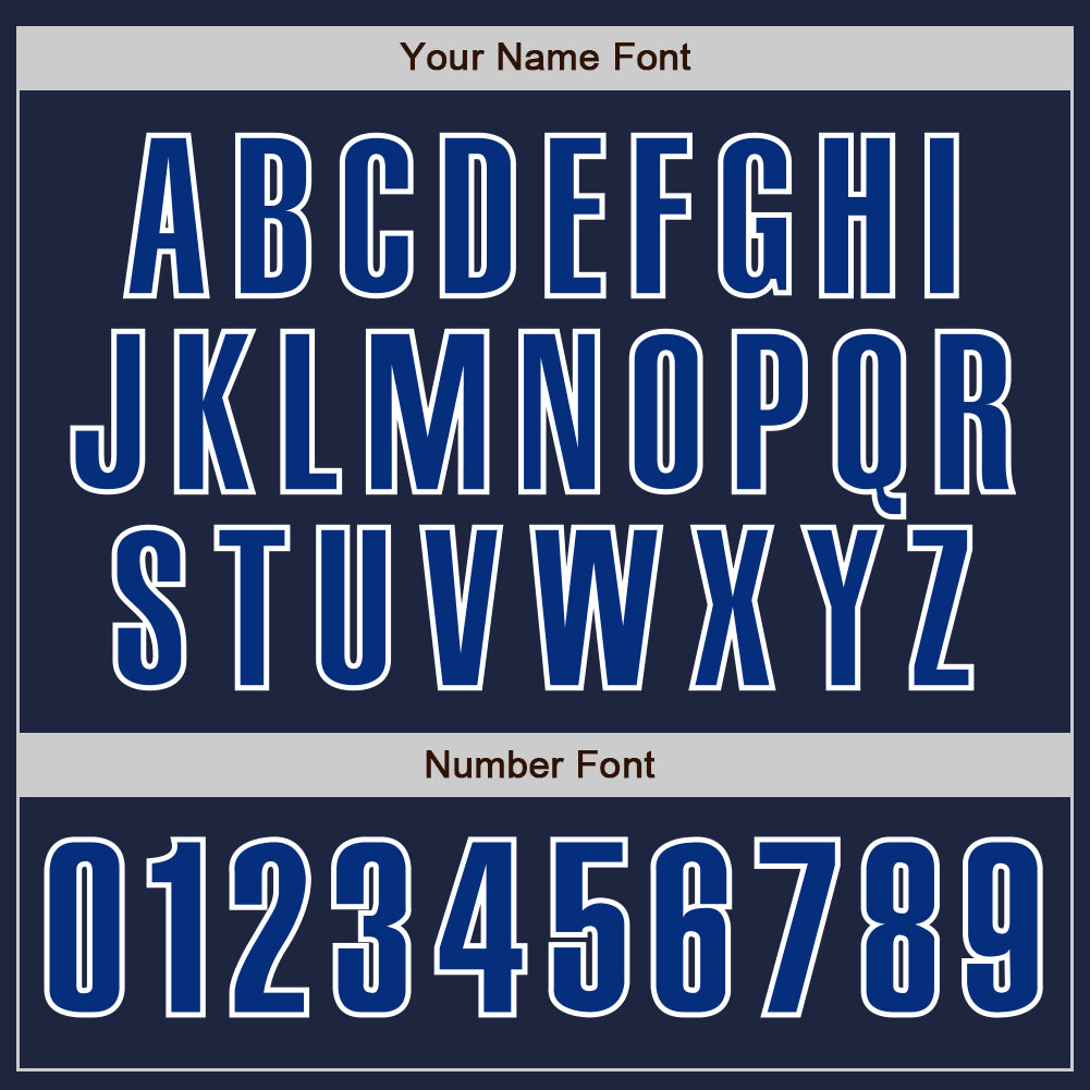 Custom Navy Royal-White Authentic Baseball Jersey - Sky-Custom