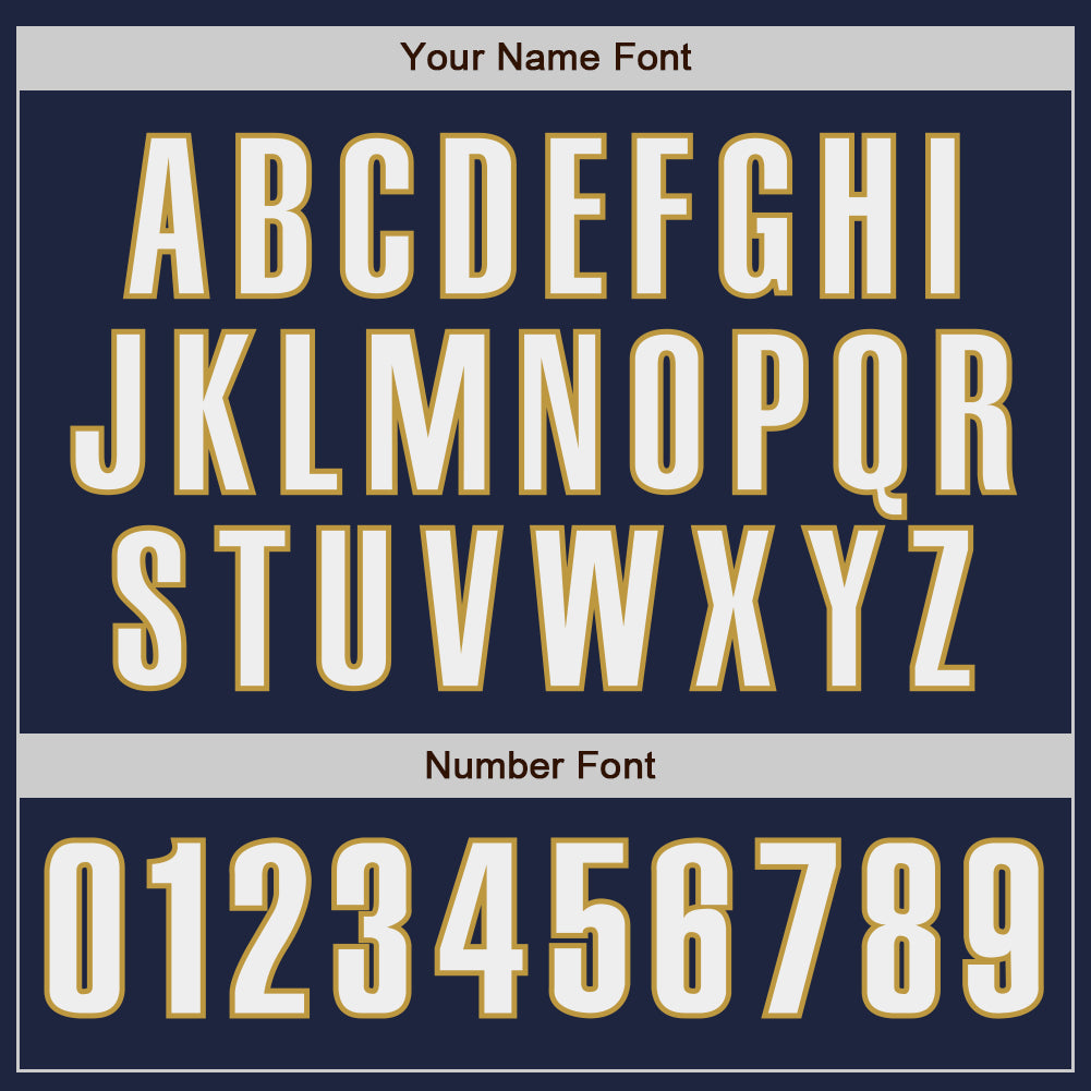 Custom Navy White-Old Gold Authentic Baseball Jersey - Sky-Custom