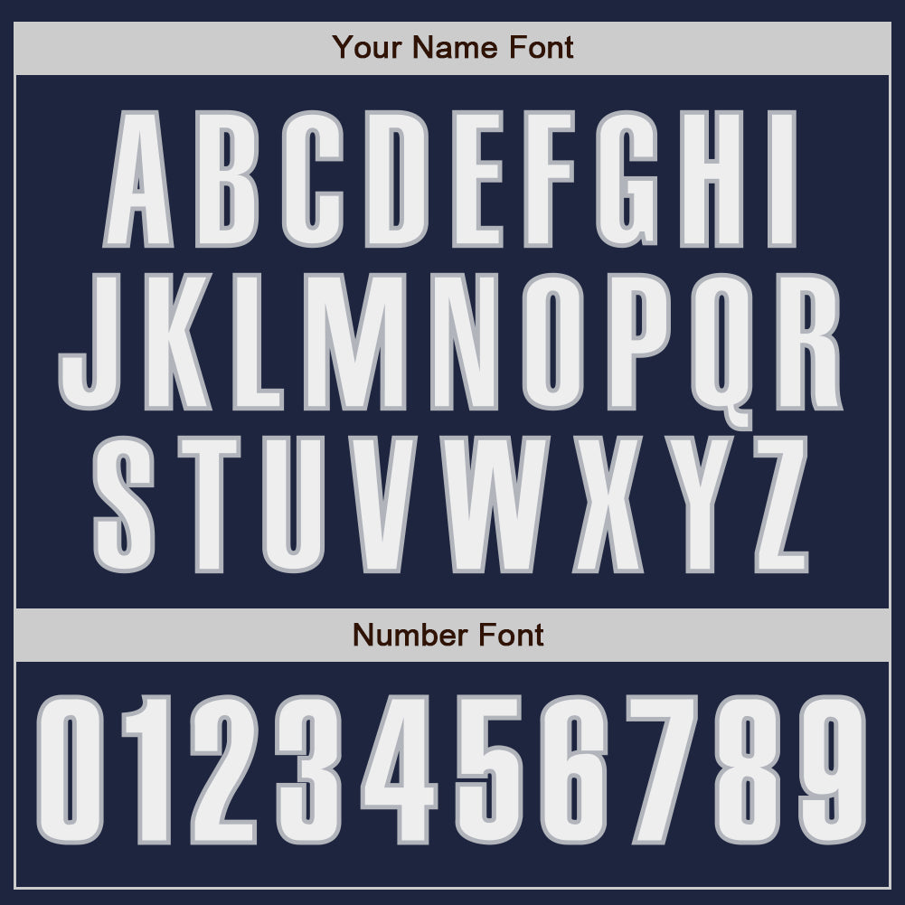 Custom Navy White-Gray Authentic Baseball Jersey - Sky-Custom