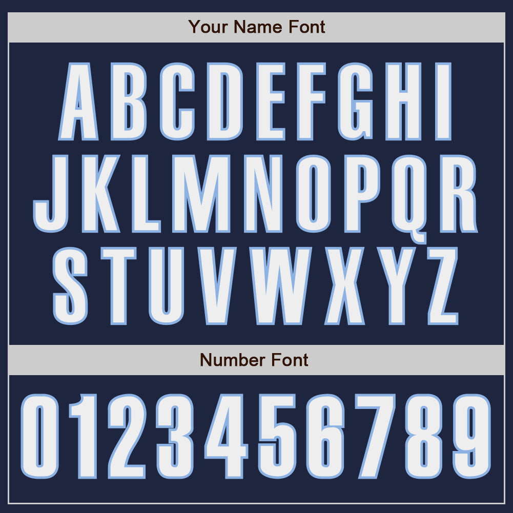 Custom Navy White-Light Blue Authentic Baseball Jersey - Sky-Custom