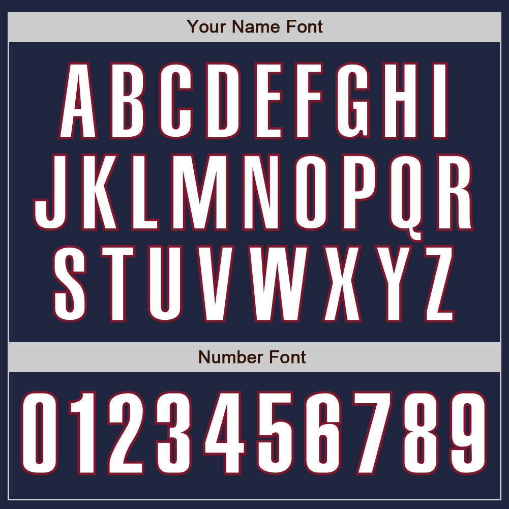 Custom Navy White-Crimson Authentic Baseball Jersey - Sky-Custom