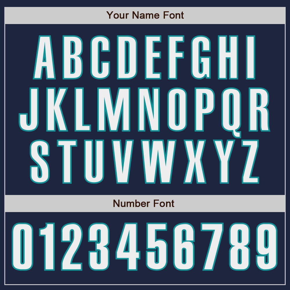 Custom Navy White-Teal Authentic Baseball Jersey - Sky-Custom