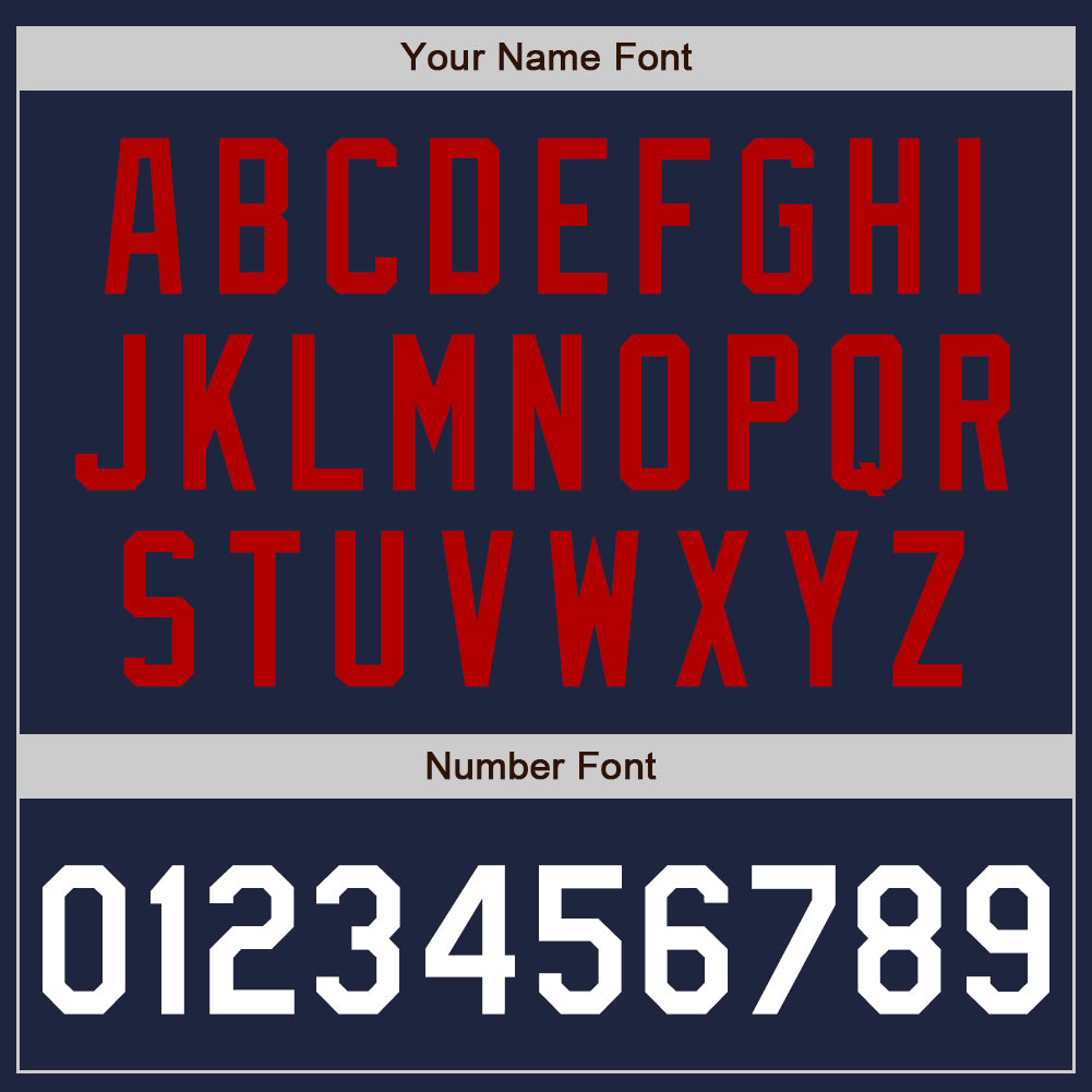 Custom Navy White-Red Authentic Baseball Jersey - Sky-Custom