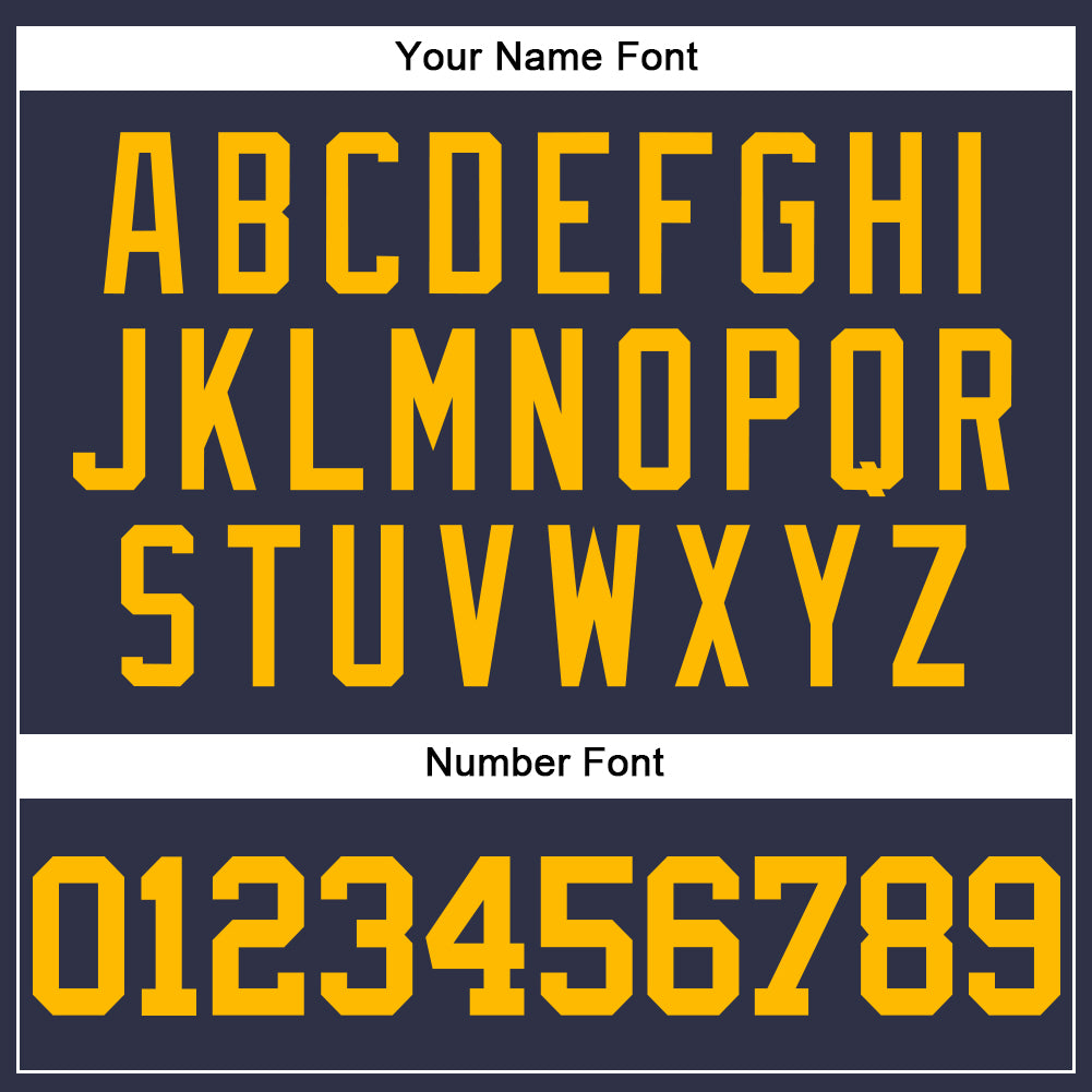 Custom Navy Gold Mesh Authentic Throwback Baseball Jersey - Sky-Custom