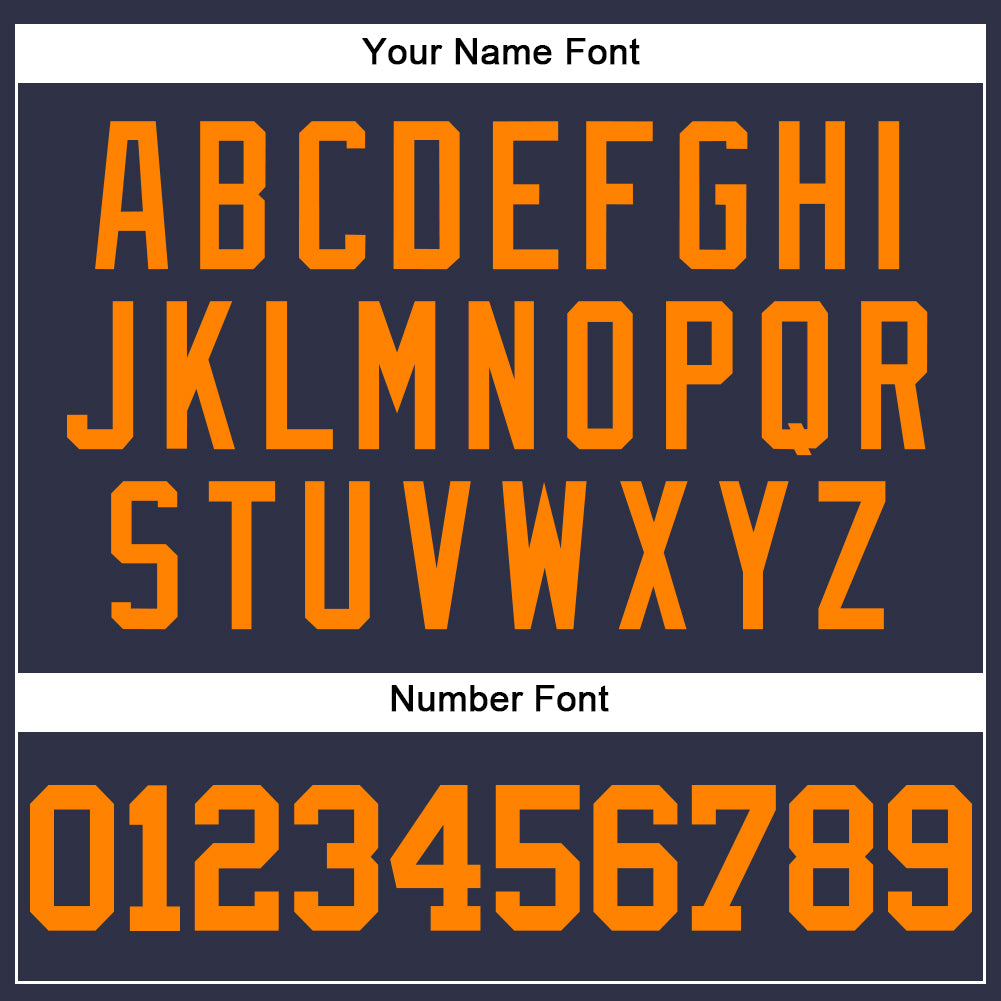 Custom Navy Bay Orange Mesh Authentic Throwback Baseball Jersey - Sky-Custom