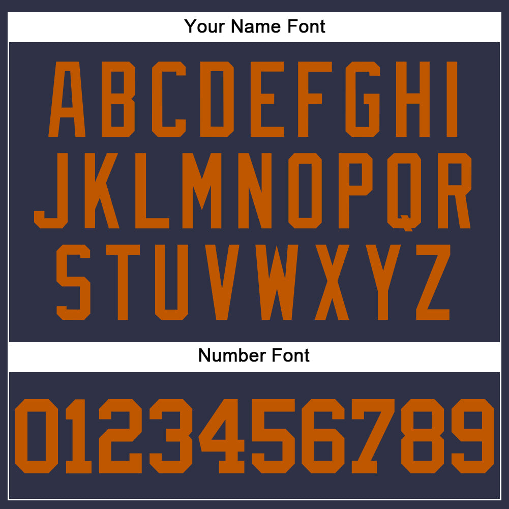 Custom Navy Texas Orange Mesh Authentic Throwback Baseball Jersey - Sky-Custom