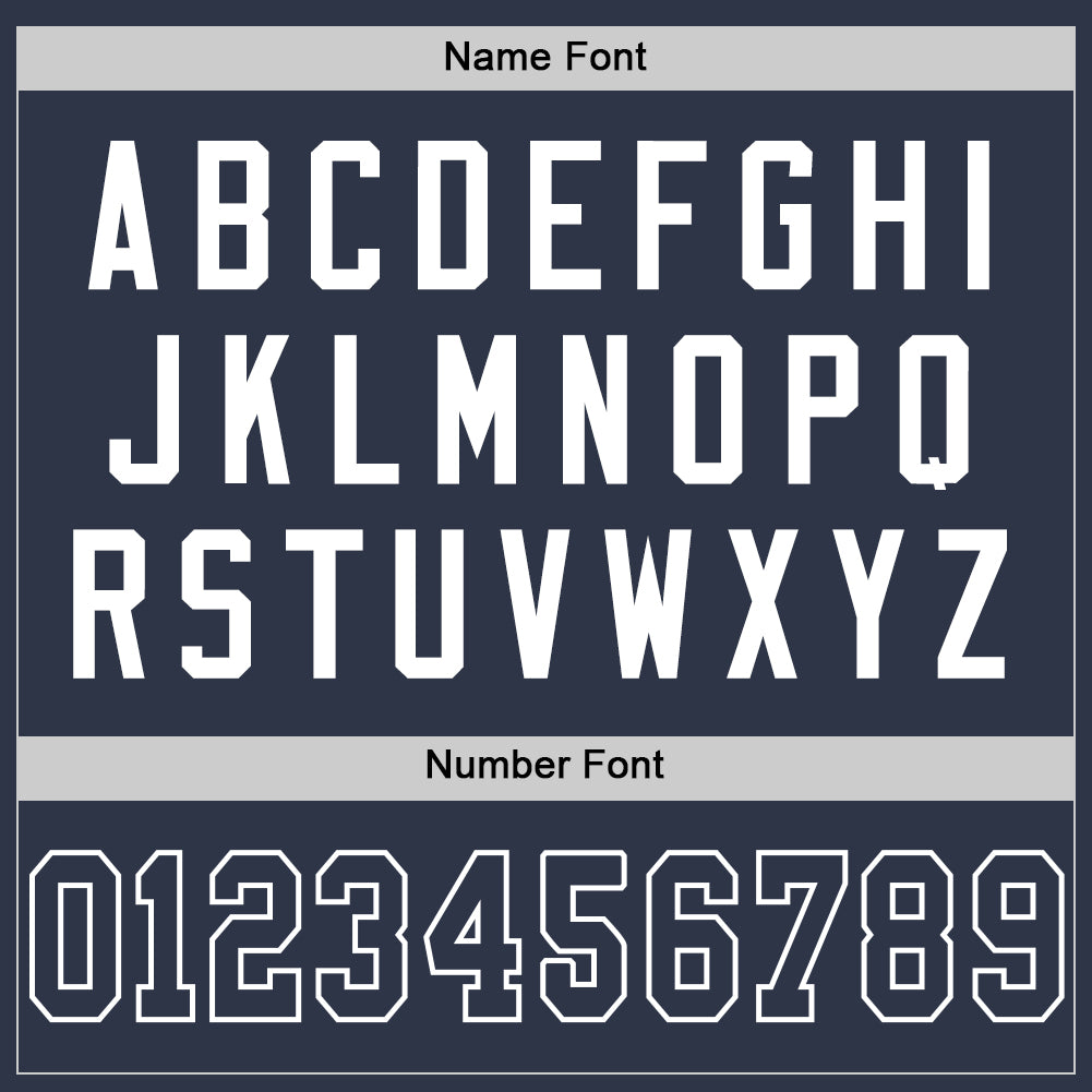 Custom Navy White Mesh Authentic Throwback Football Jersey - Sky-Custom