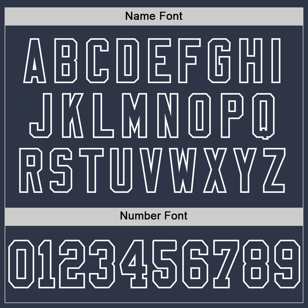 Custom Navy White Mesh Authentic Throwback Football Jersey - Sky-Custom