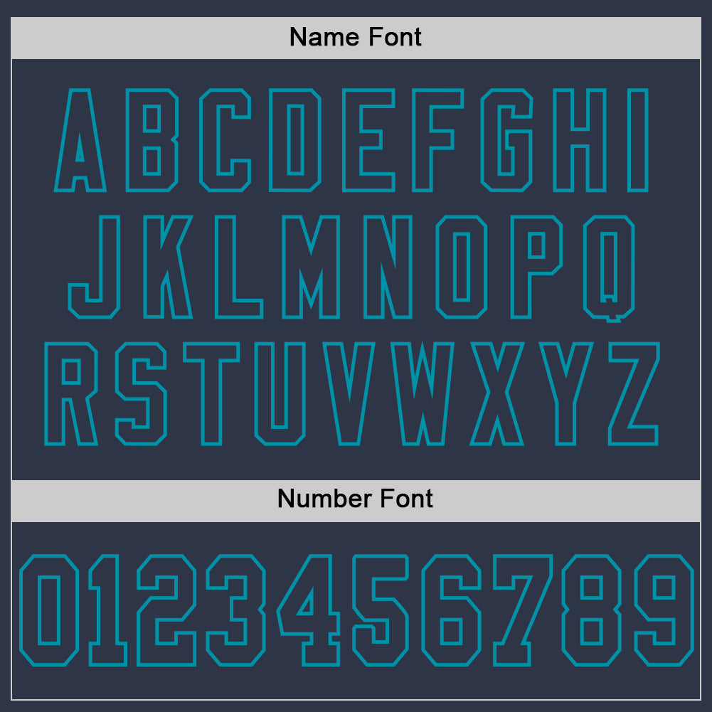 Custom Navy Teal Mesh Authentic Throwback Football Jersey - Sky-Custom