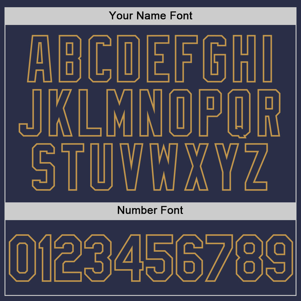 Custom Navy Old Gold Authentic Throwback Baseball Jersey - Sky-Custom