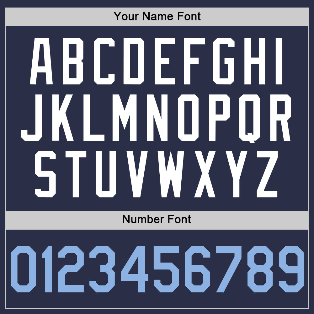 Custom Navy Light Blue-White Authentic Throwback Baseball Jersey - Sky-Custom