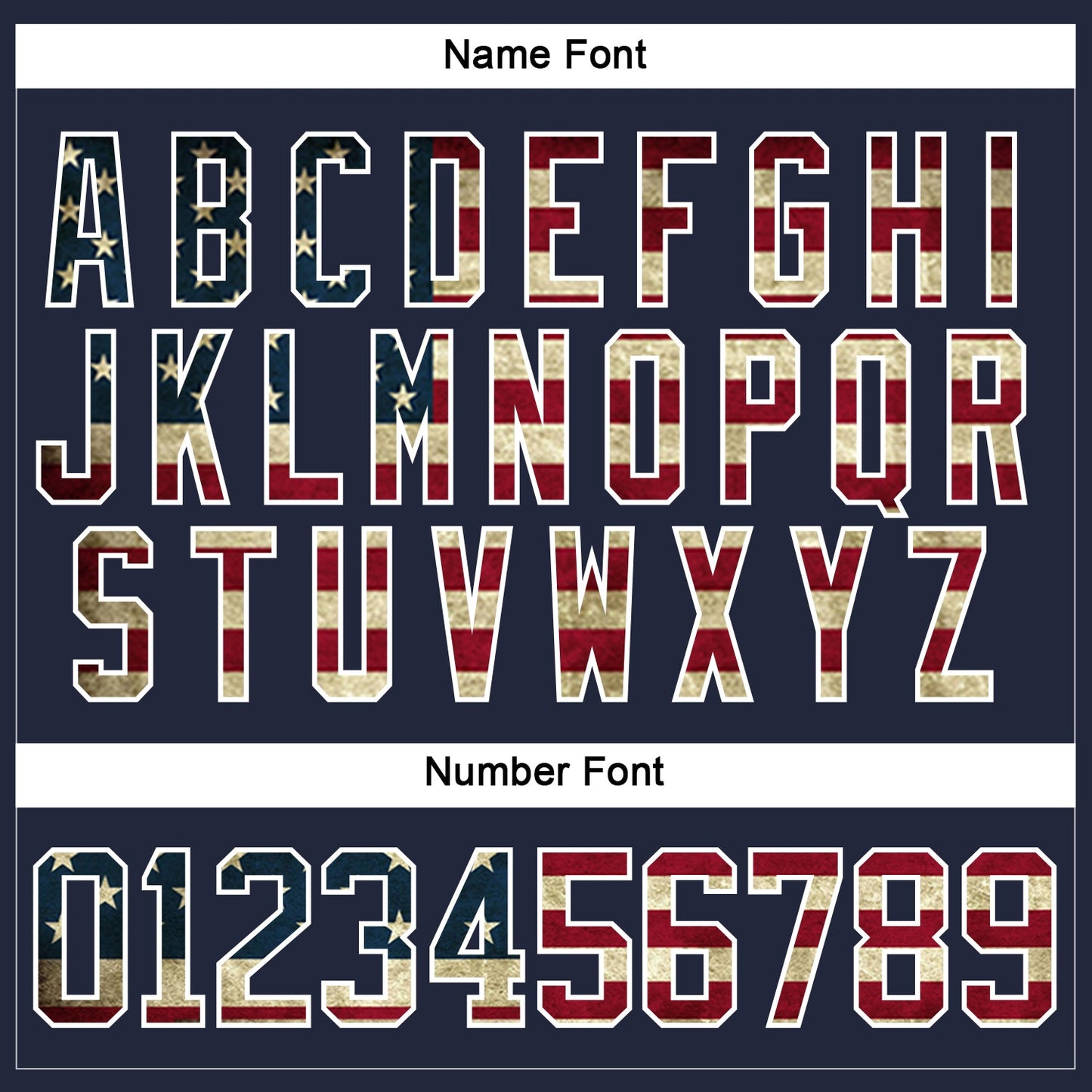 Custom Navy Vintage USA Flag-White Hockey Jersey - Sky-Custom