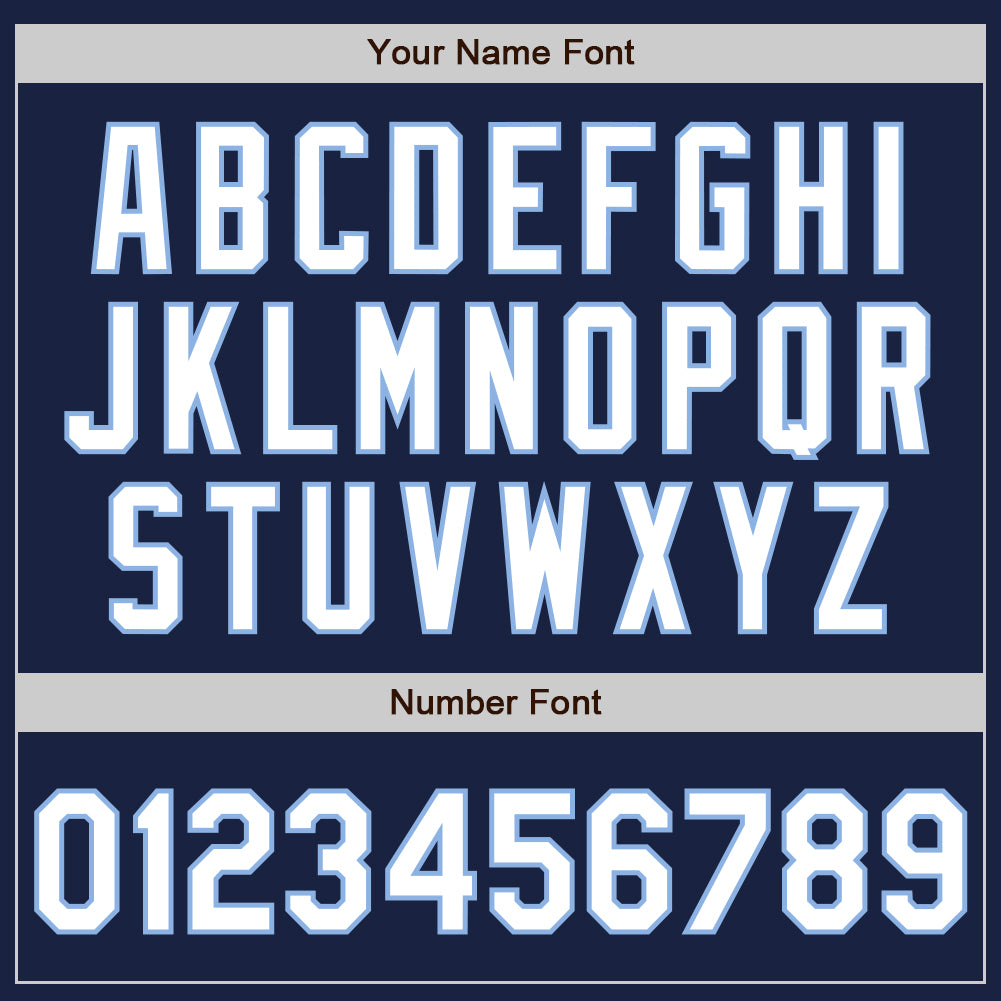 Custom Navy White-Light Blue Authentic Baseball Jersey - Sky-Custom