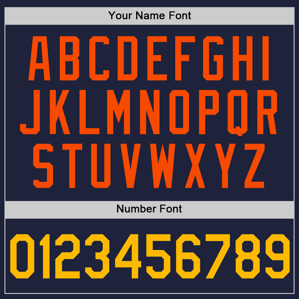 Custom Navy Gold-Orange Authentic Throwback Basketball Jersey - Sky-Custom