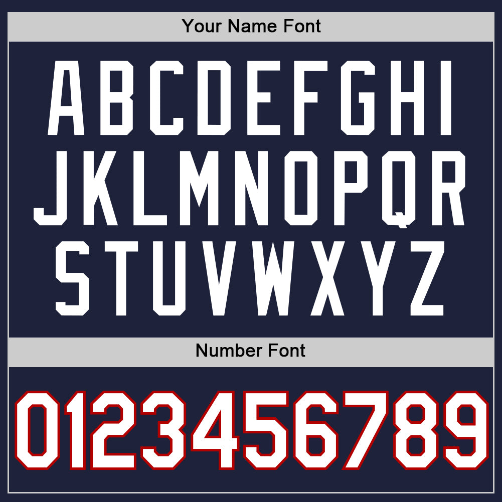 Custom Navy White-Red Authentic Throwback Basketball Jersey - Sky-Custom