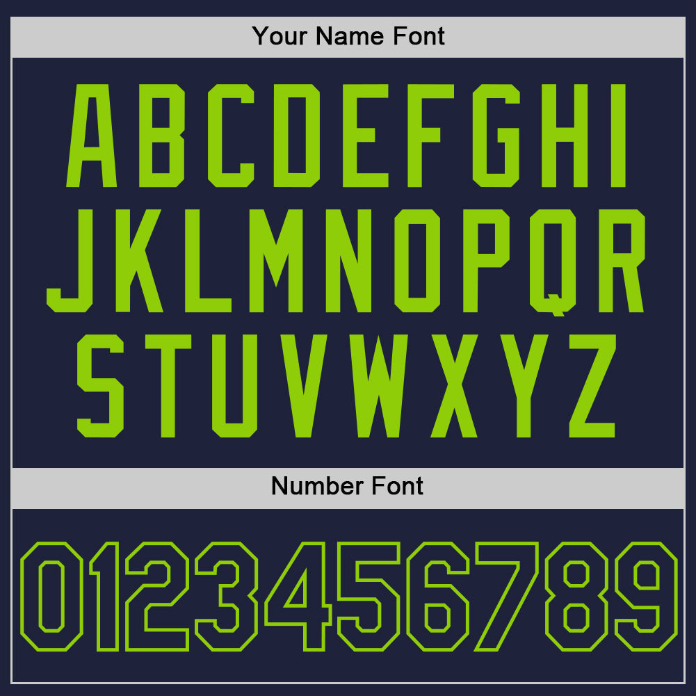 Custom Navy Neon Green Authentic Throwback Basketball Jersey - Sky-Custom