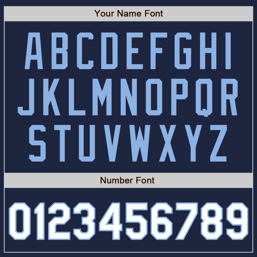 Custom Navy White-Light Blue Authentic Baseball Jersey - Sky-Custom