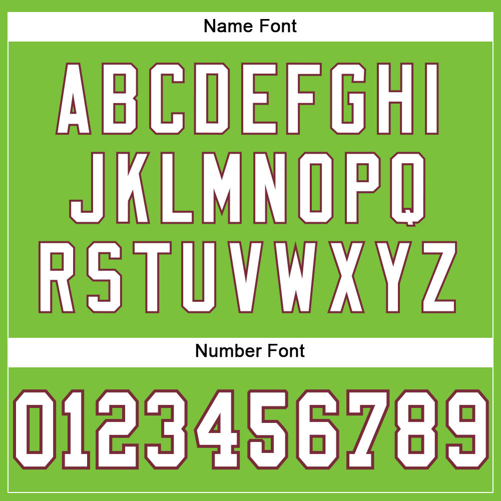 Custom Neon Green White-Burgundy Mesh Authentic Football Jersey - Sky-Custom