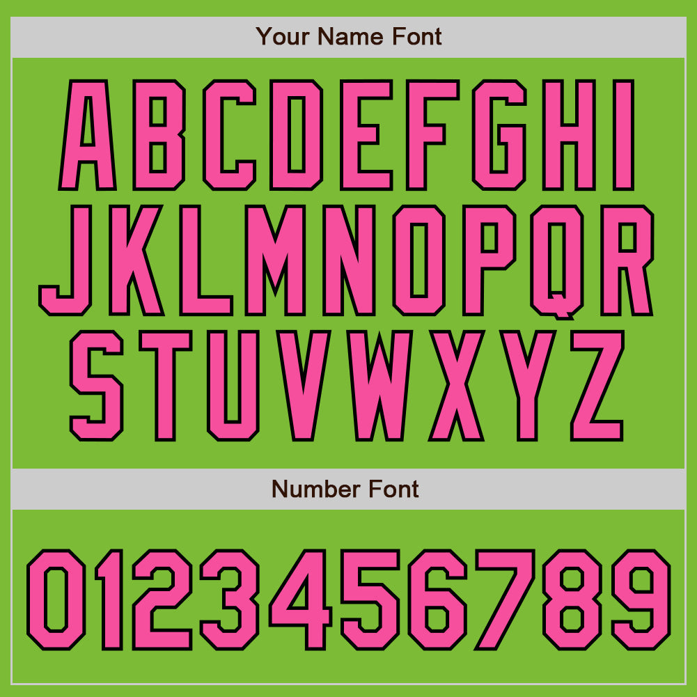 Custom Neon Green Black Pinstripe Pink-Black Authentic Baseball Jersey - Sky-Custom