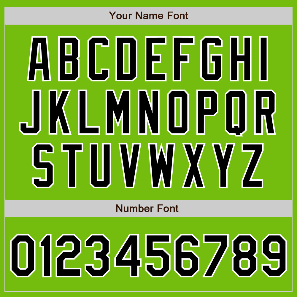 Custom Neon Green Black Pinstripe Black-White Authentic Baseball Jersey - Sky-Custom