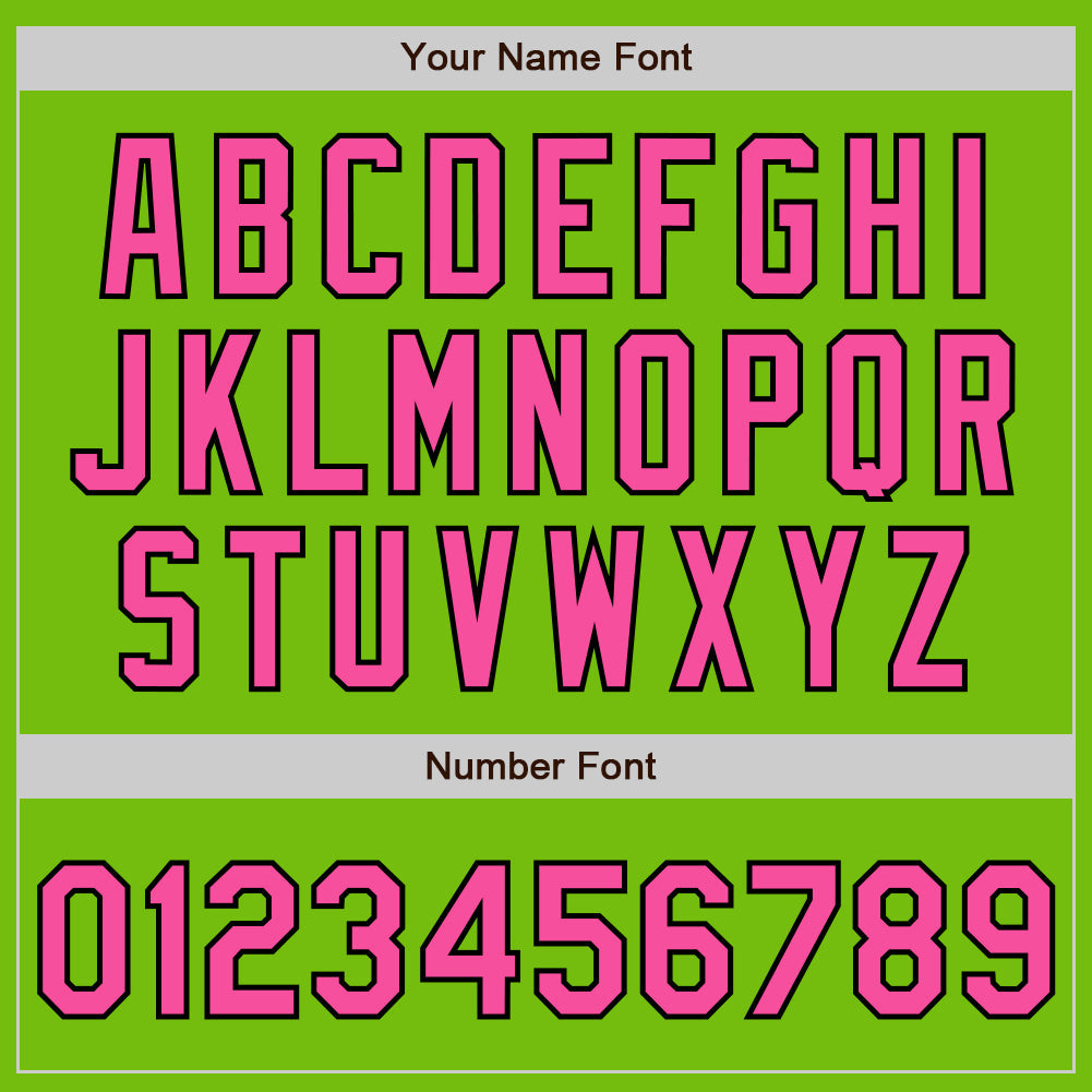 Custom Neon Green Pink-Black Authentic Baseball Jersey - Sky-Custom