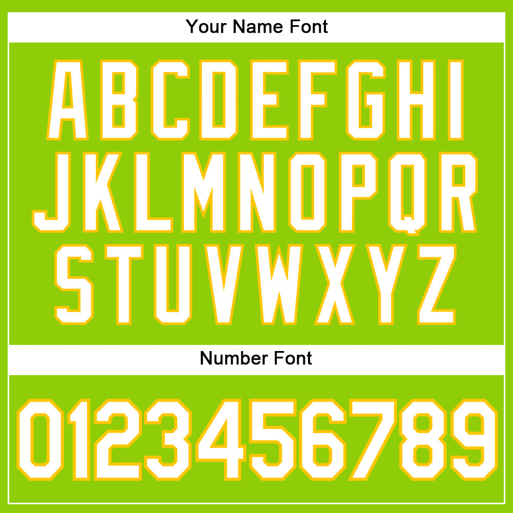 Custom Neon Green White-Yellow Authentic Baseball Jersey - Sky-Custom