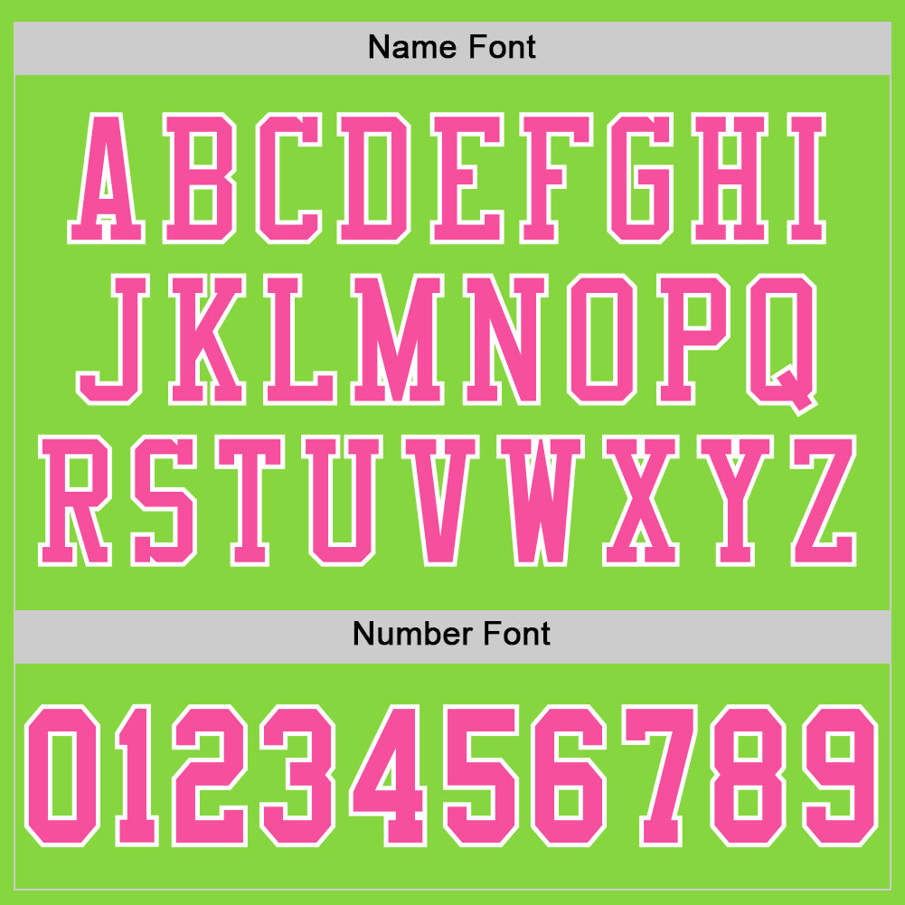 Custom Neon Green Pink-White Mesh Authentic Football Jersey - Sky-Custom