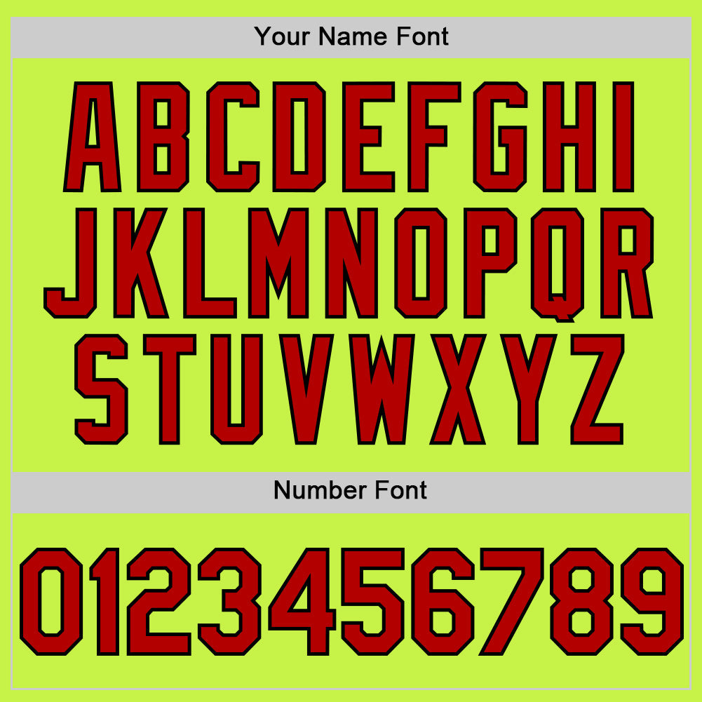 Custom Neon Green Red-Black Mesh Authentic Throwback Baseball Jersey - Sky-Custom