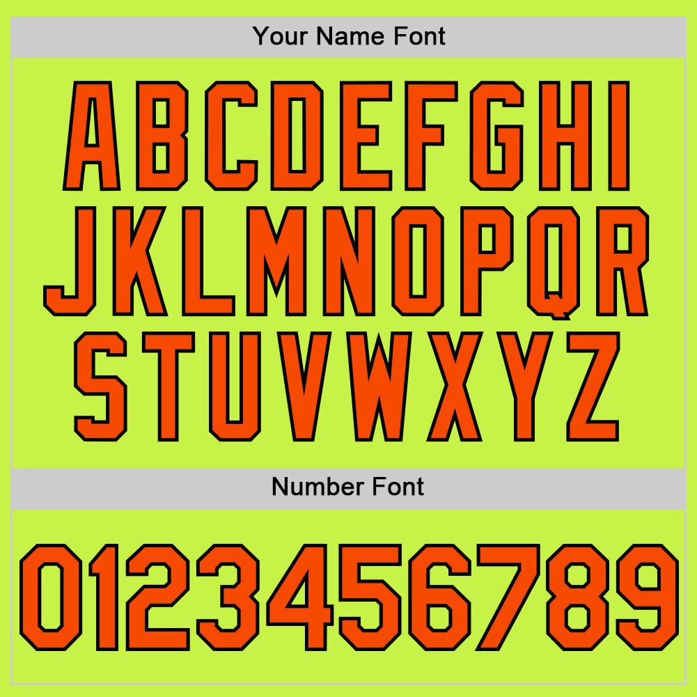 Custom Neon Green Orange-Black Mesh Authentic Throwback Baseball Jersey - Sky-Custom