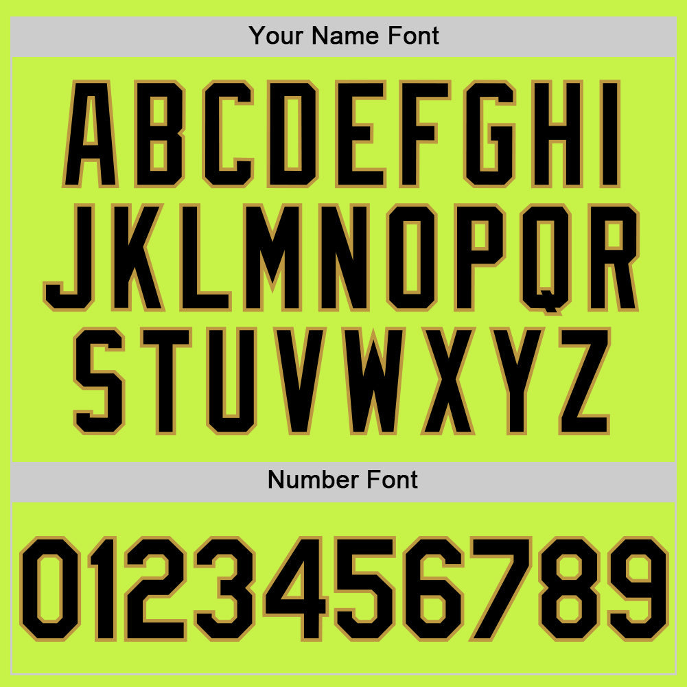 Custom Neon Green Black-Old Gold Mesh Authentic Throwback Baseball Jersey - Sky-Custom