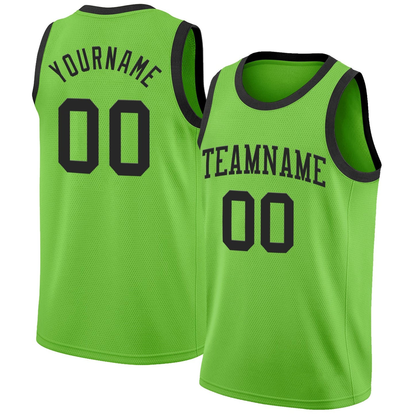 Custom Neon Green Black Authentic Basketball Jersey - Sky-Custom