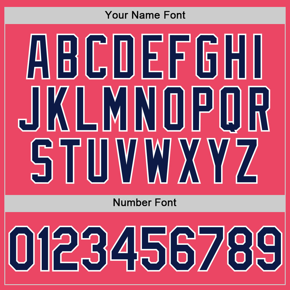 Custom Neon Pink Navy-White Authentic Baseball Jersey - Sky-Custom