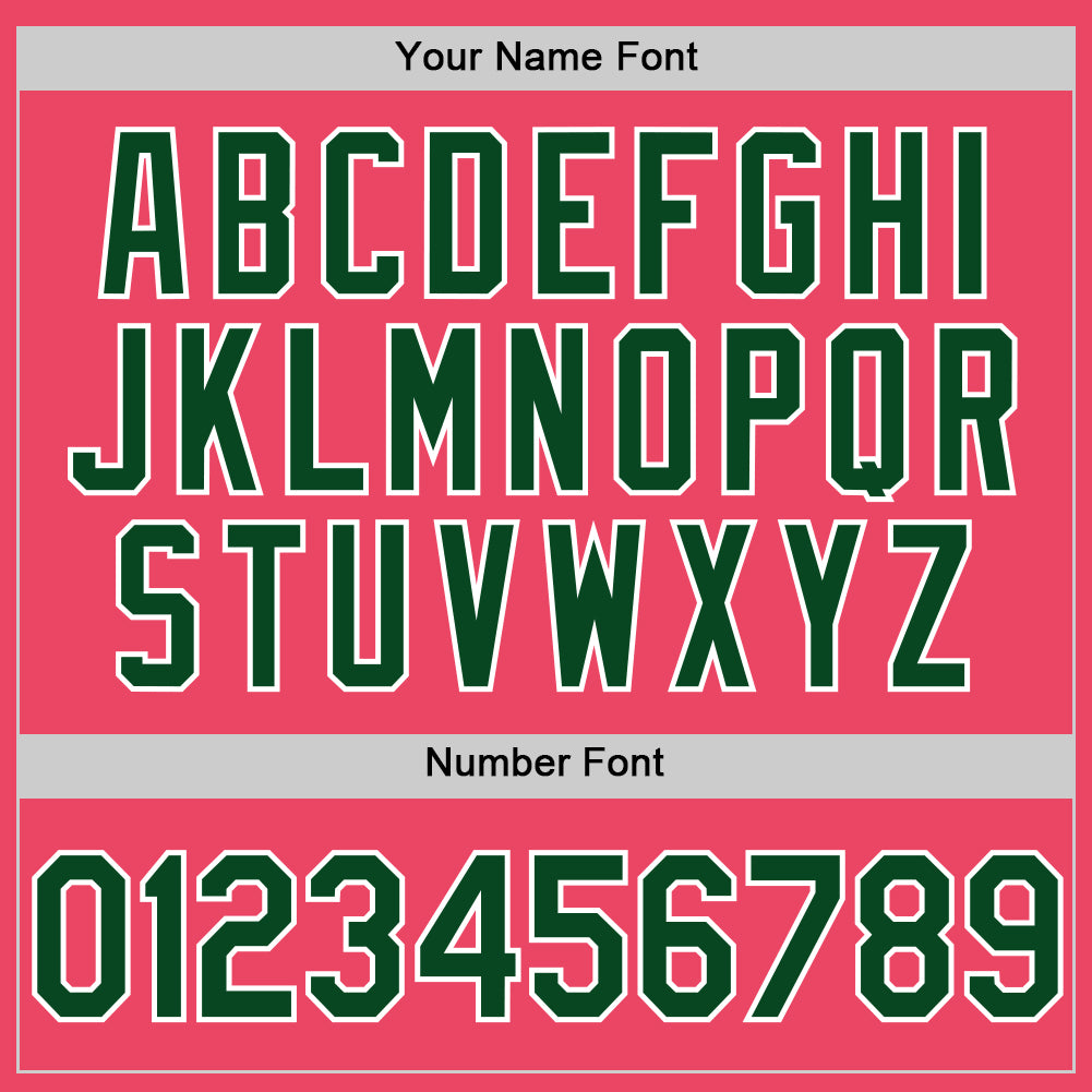 Custom Neon Pink Green-White Authentic Baseball Jersey - Sky-Custom