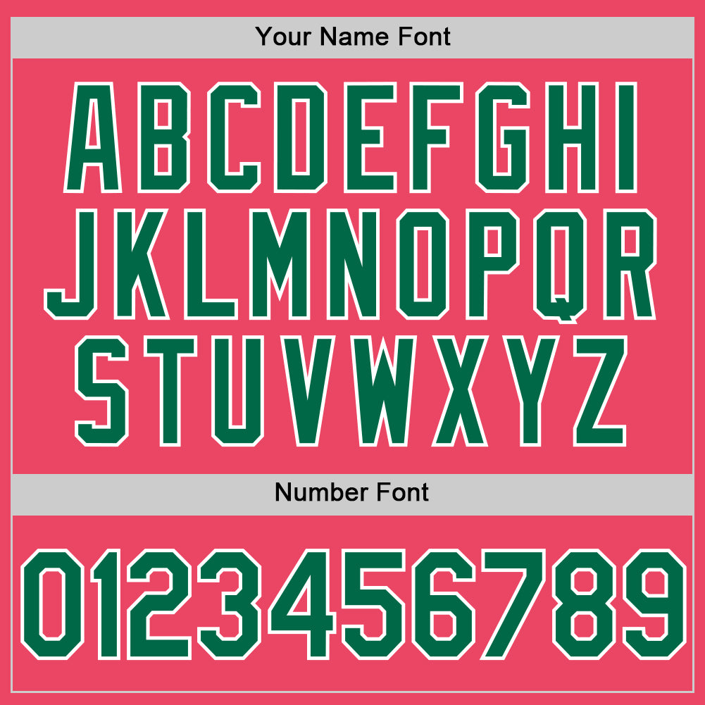 Custom Neon Pink Kelly Green-White Authentic Baseball Jersey - Sky-Custom