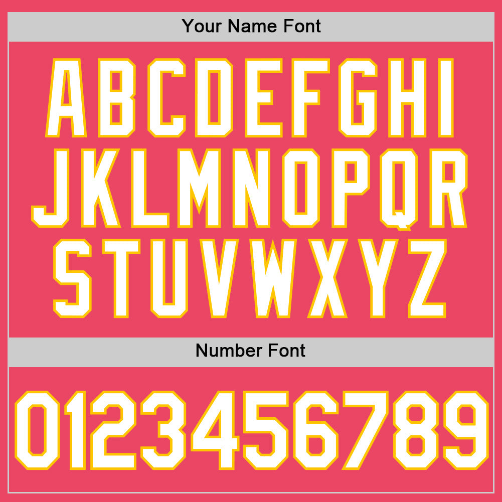 Custom Neon Pink White-Yellow Authentic Baseball Jersey - Sky-Custom