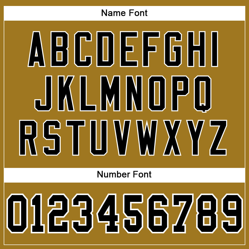 Custom Old Gold Black-White Mesh Authentic Football Jersey - Sky-Custom