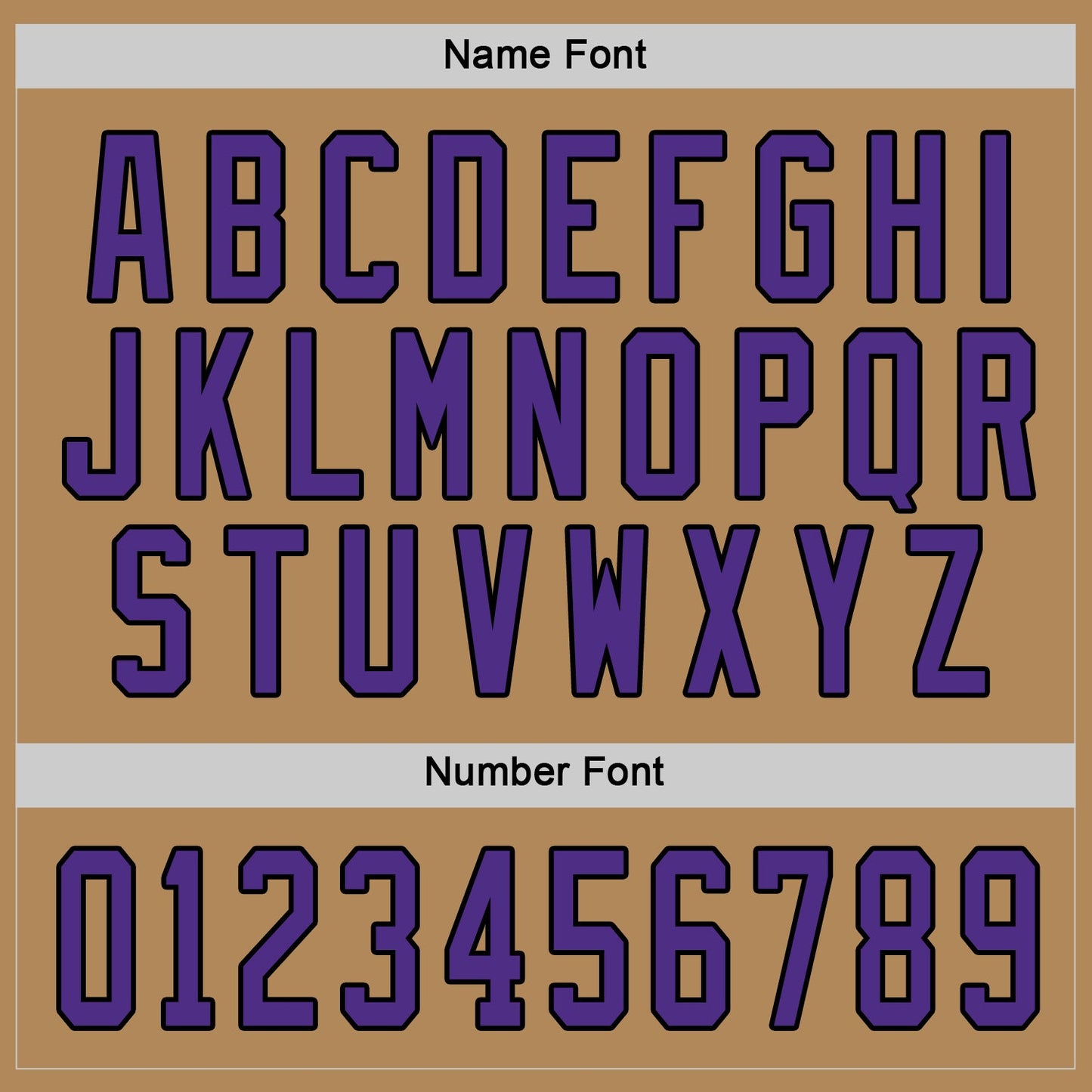 Custom Old Gold Purple-Black Hockey Jersey - Sky-Custom