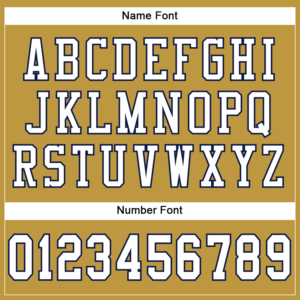 Custom Old Gold White-Navy Mesh Authentic Football Jersey - Sky-Custom