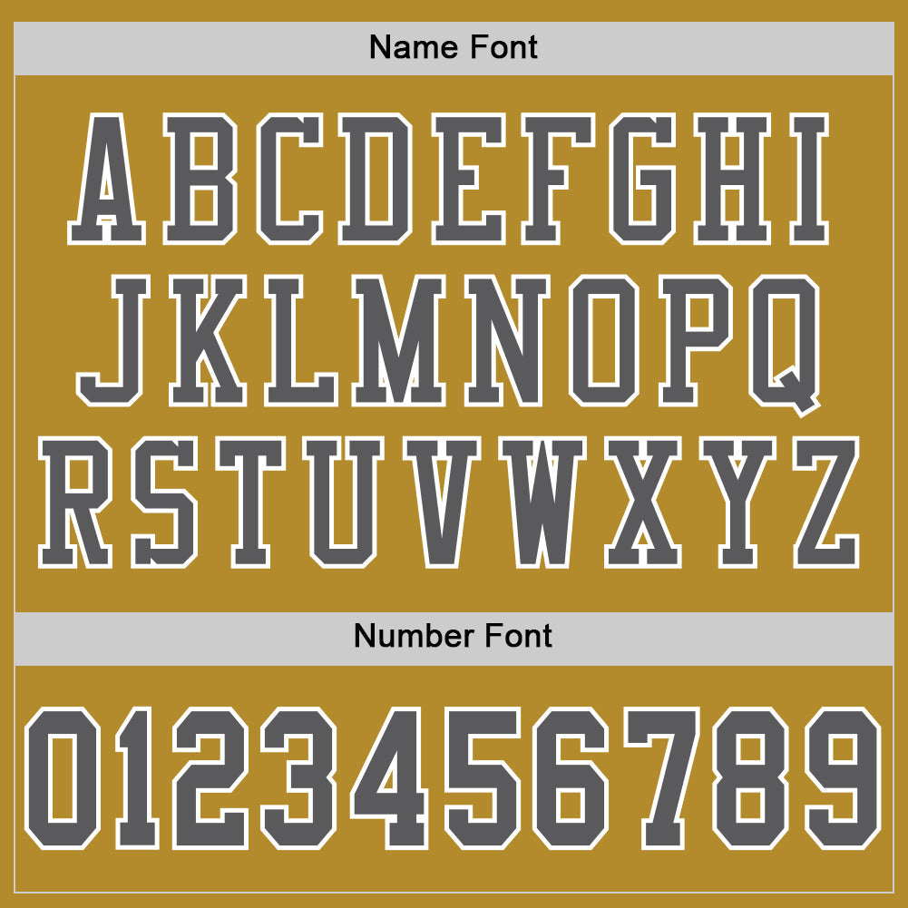 Custom Old Gold Steel Gray-White Mesh Authentic Football Jersey - Sky-Custom